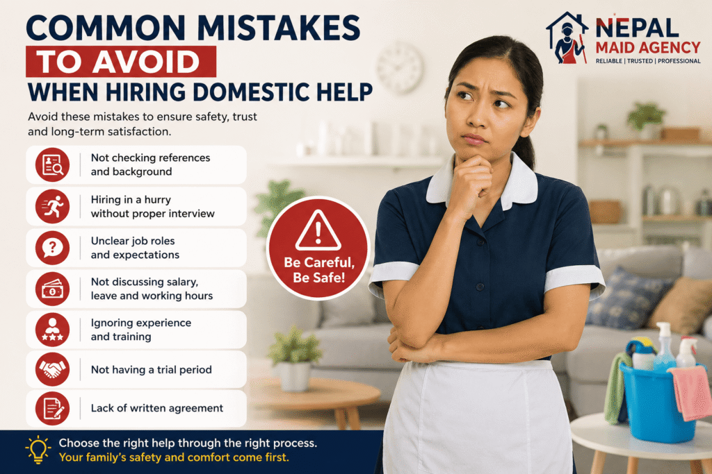 Mistakes to Avoid When Hiring Domestic Help Nepal